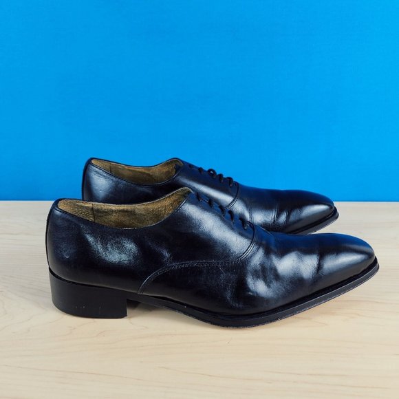 Astro Enzo‎ Italian Mens Black Oxford shoes Vero Cuoio Leather Lace up EUR 42 main image 9